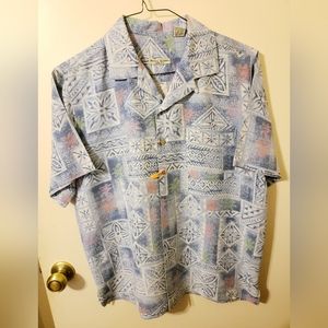 Batik 100% Silk Hawaiian Size M